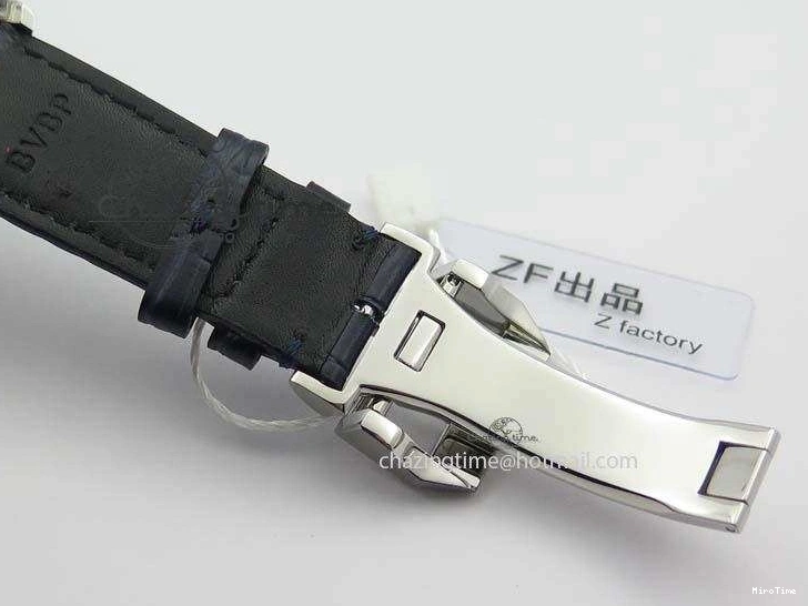 MIROTIME 0715 UrbanStyle Portuguese IW371446 ZF 1:1 Best Edition SS White Dial Blue Markers On Blue Leather Strap  A79350 V 7270